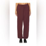 ANINE BING  Karter Jogger Sweatpants in Dark Burgundy Size Medium Photo 2