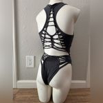 NEW Twisted Movement Grey Handmade Cutout Pole Festival Dance Bodysuit S Gray Photo 3