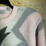 Andene Vintage 1980’s Pink & Gray Abstract Sweater Photo 4