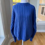 Vintage Cacharel Cobalt Blue Cotton Crewneck Sweater Size Medium 80s 90s Photo 1