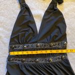 ENTRY ‎ Sexy black beaded plunging neckline dress​ Photo 6