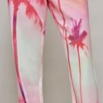 Carbon38 Palm Print Tropical Sweatshirt & Jogger Lounge Set Small Shirt XS Pants Pink Photo 1