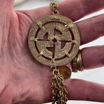 Vintage R.N.K. Boho necklace with pendant tassel Gold Photo 6