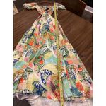 STAUD  Coliseum floral leafs cut out linen Maxi Dress size 8 Photo 5