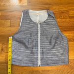 Rachel Rachel Roy Women’s 0 Seaside Striped Zipper Crop Top Shirt Corporatecore Blue Photo 2