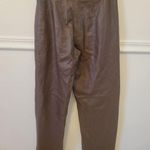 RTR sz 2 Veda deep chocolate brown leather pocketed dress trouser pants seamed Photo 4