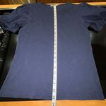 Derek Lam 10 Crosby Eva puff sleeve t-shirt navy blue top size XS Photo 4