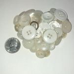 Vintage White and Cream Button Boho Brooch Photo 1