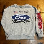 Woman’s Ford Mustang Gray and Red Crewneck Sweatshirt Size XSmall Photo 4