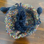 Handmade Beautiful Multicolor Confetti Beaded Drawstring Pouch Evening Bag Photo 9