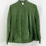 Christopher & Banks C. J BANKS BY Green Floral Zip Up Jacket Photo 0