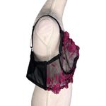 Torrid  Floral Embroidered Mesh Underwire Bra 4X 26 Black Fuchsia Photo 7