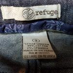 Refuge Blue Raw Edge Denim Skirt (9) Photo 4