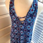 Soulmates  || Blue/red/white print sleeveless tunic top Photo 2