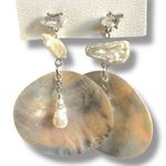 Free People Ariana Ost Pearl Shell Beautiful Stranger Dangles Earrings NWT Beach Photo 12
