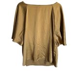 Ann Taylor  Women's Olive Cowl Neck Satin 3/4 Sleeve Blouse Size 2XL Photo 1