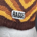 Ragged Jeans Brown Chevron Cropped Sweater Small Photo 9