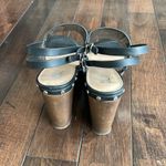 Bleecker and Bond  Sandra  Leather Wedge Black Studded Platform Sandals  Size 10 Photo 6