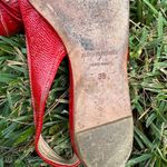 Alberto Fermani Red Leather Slingback Flats (US 7–7.5) – Vintage Italian Made Photo 3