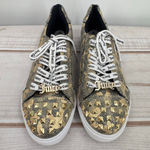 Juicy Couture  Charter Gold Studded Camouflage Sneakers Mobwife Glam Bling Size 8 Photo 3