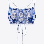 ZARA Floral Scrappy Crop Bralette Crop Top Photo 3