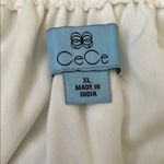 CeCe White Polka Dot Ruffle Blouse Photo 1