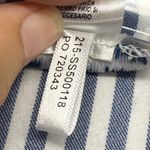 Tommy Bahama Shirt Dress Striped Fringe Hem Roll Tab Sleeve Casual S/P Photo 8