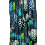 Psophia Crisantemo Print Silk Blend Midi Skirt Green Floral Women’s Size 40 Size M Photo 0