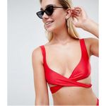 ASOS AndCo Red Sexy Strappy Criss Cross Bikini Top Sz L Photo 10