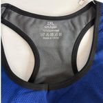 Sports Bra Racerback Padded Workout Fitness Gym Activewear Bra 2XL Soft Blue Size XXL Photo 1