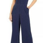 Julia Jordan NWT  Women's Pinstriped Jumpsuit Blue Size 8. Photo 0