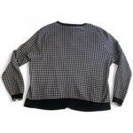 Lands' End  Black & White Houndstooth Supima Cotton Cardigan (XL Petite w/pockets Photo 2