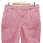 Madewell The Perfect Vintage Straight Leg Jean in Red Gingham Check Size 31 | 12 Photo 4
