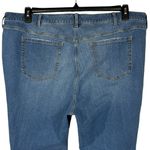 Torrid 24R Straight Leg Jeans Distressed Stretch Zip-Fly Hi-Rise Whiskered Blue Photo 5