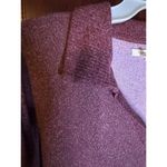 Maurice's  Women's Size Large Pink Burgundy Striped Collared Relaxed Oversized Top Photo 4