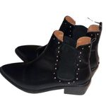 New Mi.iM Studded Black Leather Ankle Pointed Toe Chelsea Boots Booties Women 7 Black Photo 7