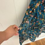 Natural Life  Eliza Turquoise Floral Maxi Dress Size XL Boho Tiered Flow Photo 4