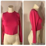 SKIMS Size 2X Cropped Long Sleeve T-Shirt Top AP-LGS-1370 Raspberry Shirt NWT Photo 2
