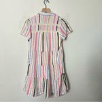 Anthropologie  Tiered Shirt Dress Textured Stripe Pastel Boho Womens Size XS Photo 4
