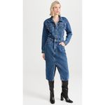 Favorite Daughter The City Dress – Blue Denim Midi Chic Size 0 New with Tags Photo 4
