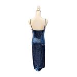 Reformation Navy Sequin Gown, Size M Photo 1