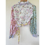 Free People  Small Lucky Penny Wrap Top in Dahlia Combo Multicolor Floral Print Photo 8