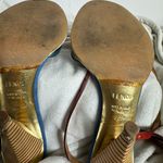 Fendi MultiColor MultiStrap Leather Wrap Around sandal kitten heals size 36.5 Photo 2