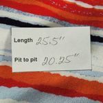 kim rogers  Stripe Boatneck Tee Size Large Preppy Red and Blue Stripe Top Photo 7