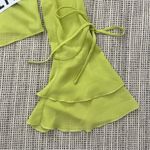 LPA NWT  Elaine Flounce Blouse in Key Lime Photo 4
