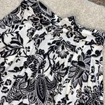 Talbots NWT Black & White Floral Abstract Chic Midi Skirt Photo 5