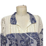 Sea New York Floral Lace Combo Tie Blouse Blue White Size 2 Photo 1