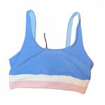 Beach Riot New  Bikini Top with Pink and White Trim, Medium Photo 0