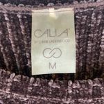 Calia by Carrie Underwood Deep Purple Chenille Peek Sleeve Sweater Size Medium Photo 9