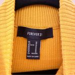 Forever 21  Ribbed Mock Neck Sleeveless Sweater Knit Mini Dress Sz Medium Mustard Photo 2